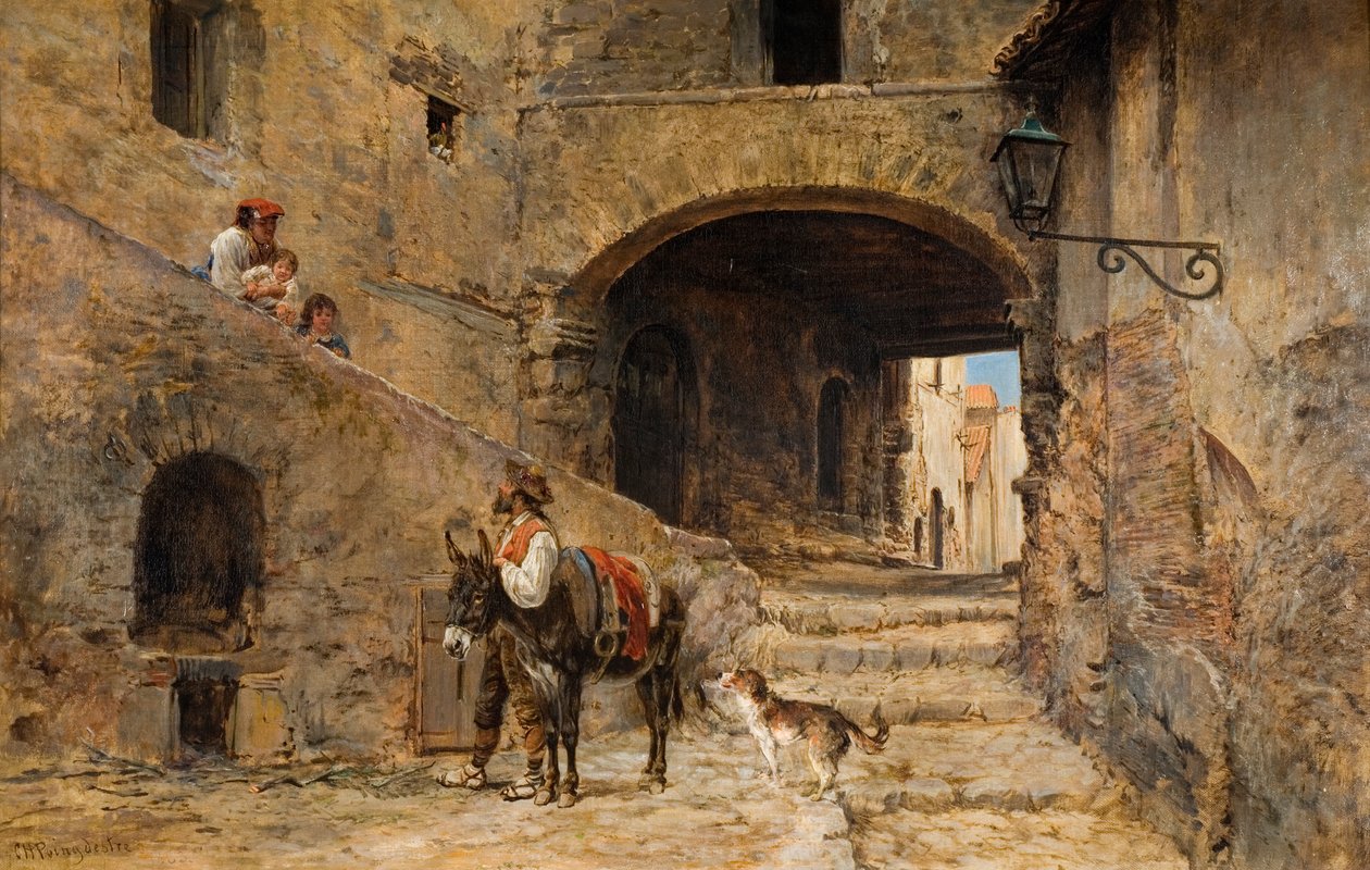 Anticoli Corrado på Sabinefjellene, 1883 av Charles H. Poingdestre