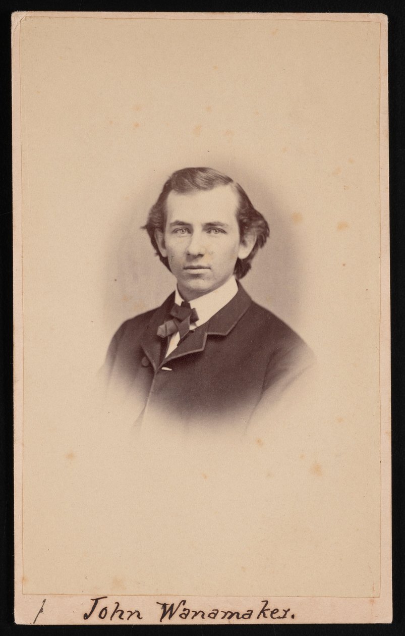 Portrett av John Wanamaker 1838-1922, mellom 1864 og 1866. av Charles H Spieler