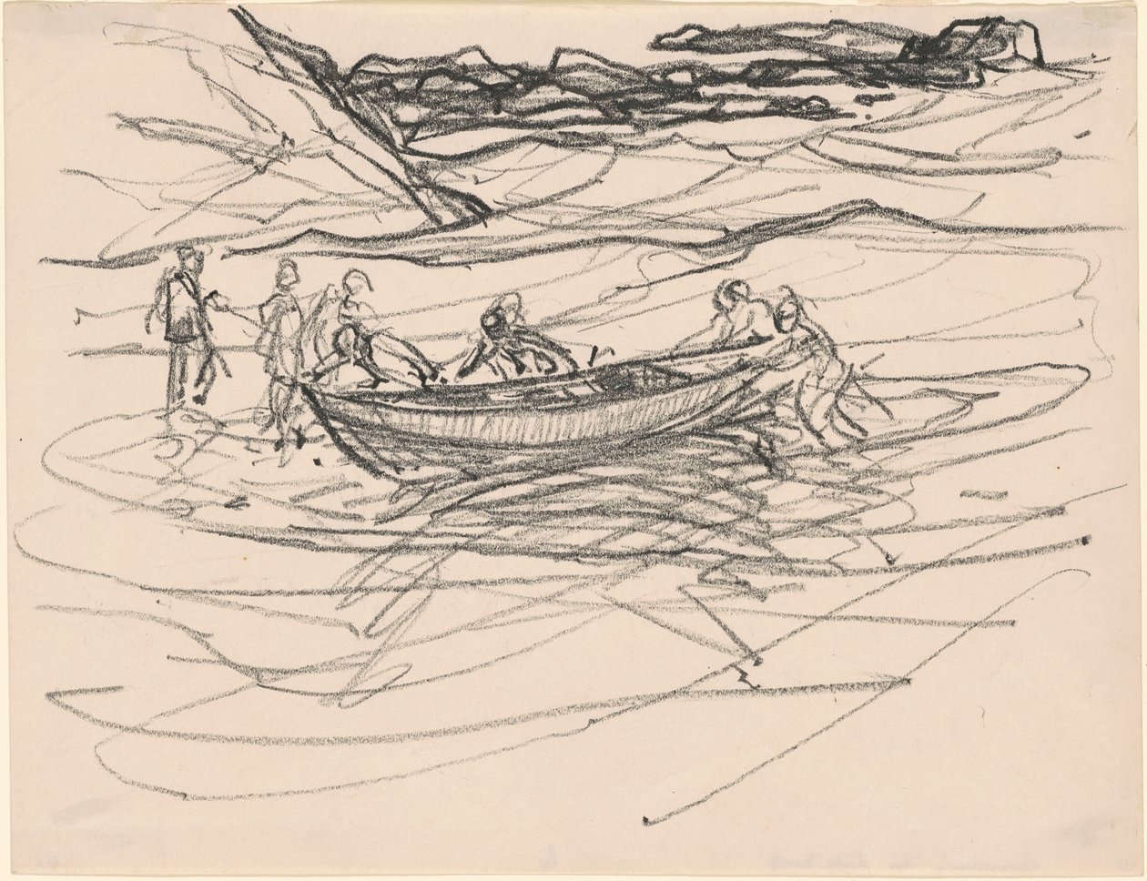 Sjøsetting av livbåten av Charles H. Woodbury