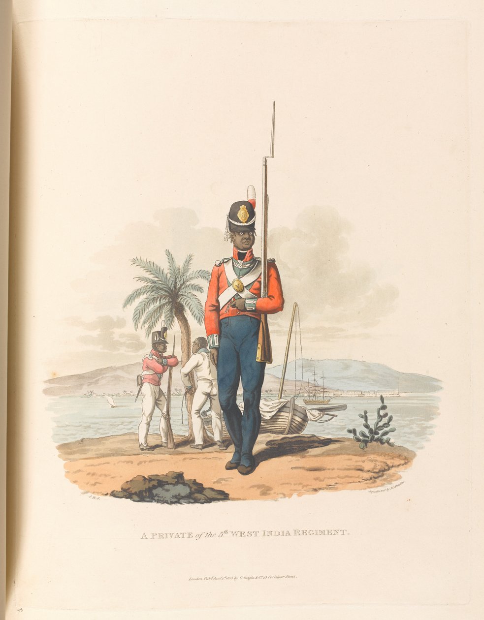 En menig fra det femte vestindiske regiment av Charles Hamilton (after) Smith