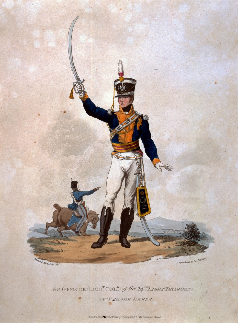 An Officer of the 14th Light Dragoons in Parade Dress, fra 