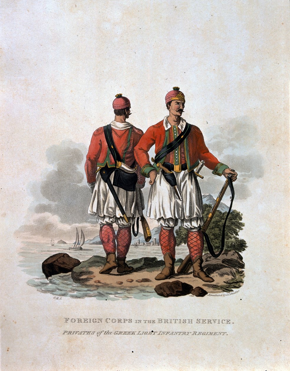Foreign Corps in the British Service, Privates of the Greek Light Infantry Regiment, fra 
