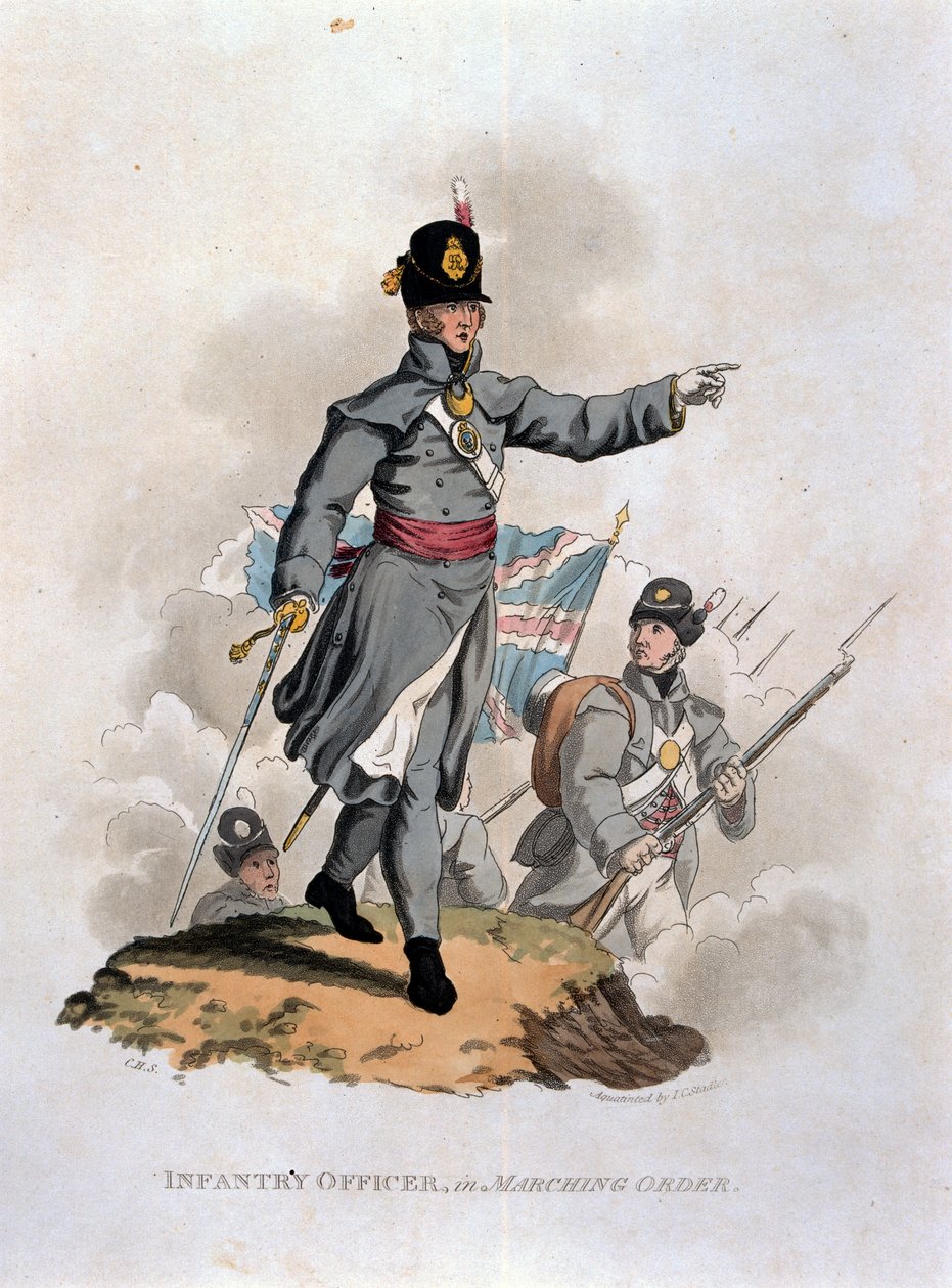 Infanterioffiser i marsjorden, fra 