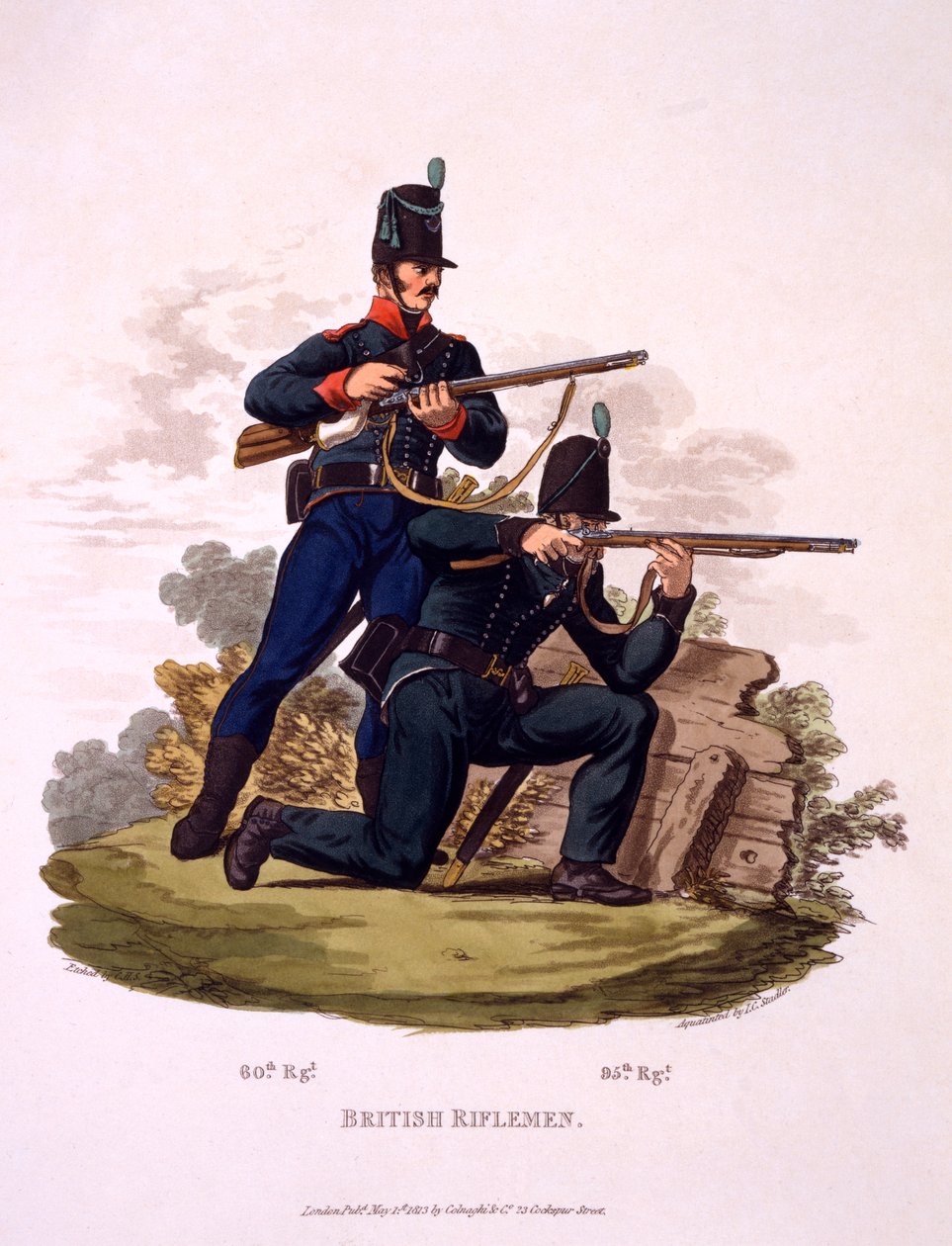 Uniform of British Riflemen (60th og 95th Regiments), fra 