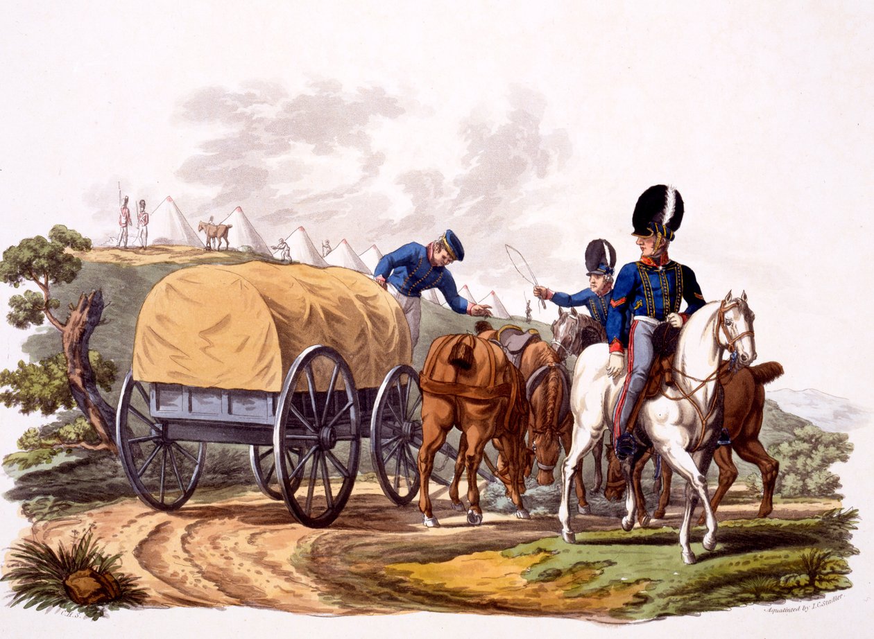 Uniform of Royal Artillery Drivers (med vogn og leir), fra 