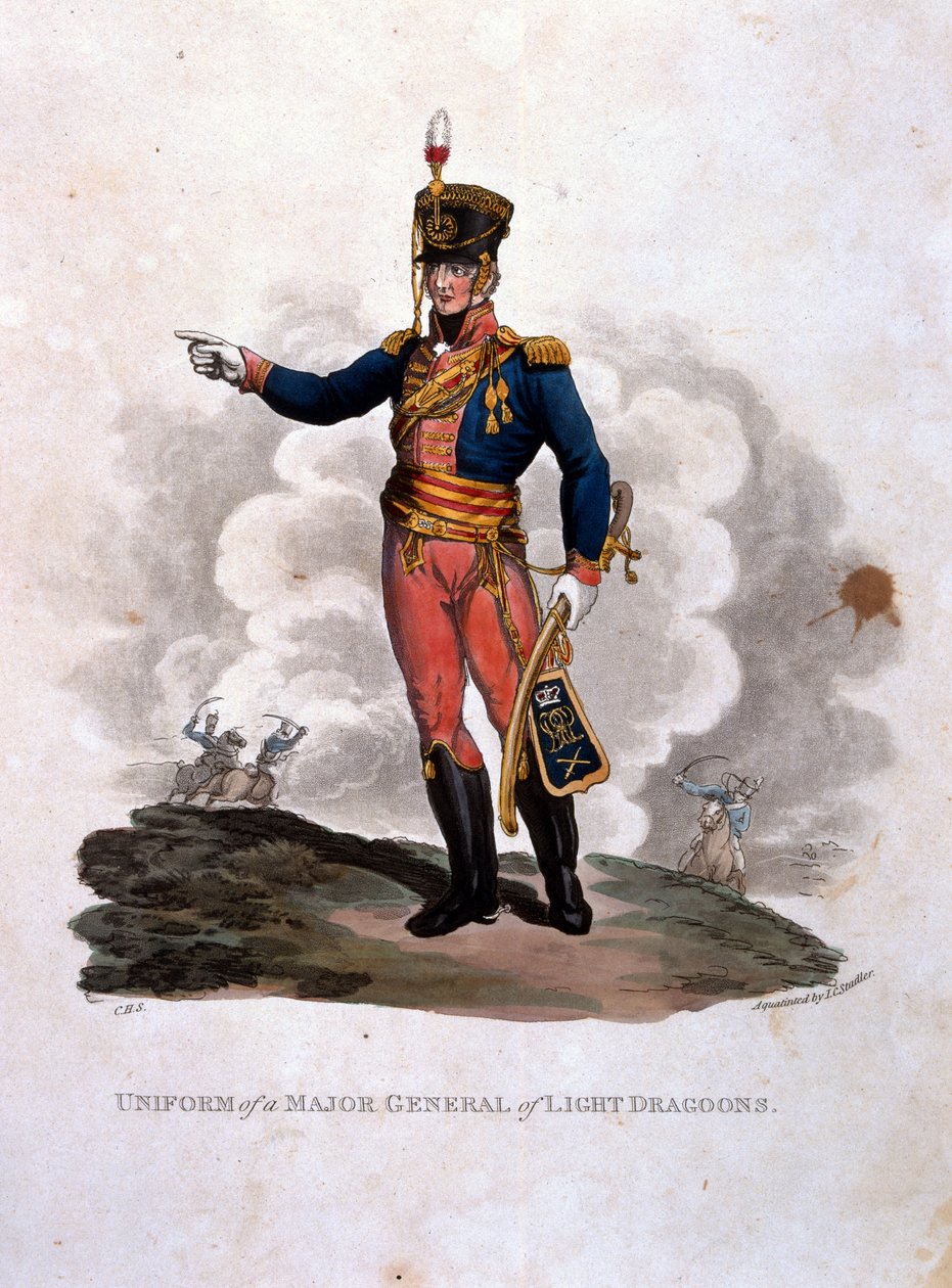 Uniform av en generalmajor av lette dragoner, fra 