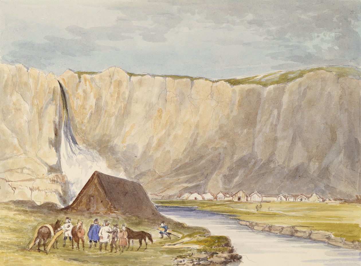 View, Polar Region (wc og grafitt på papir) av Charles Hamilton Smith