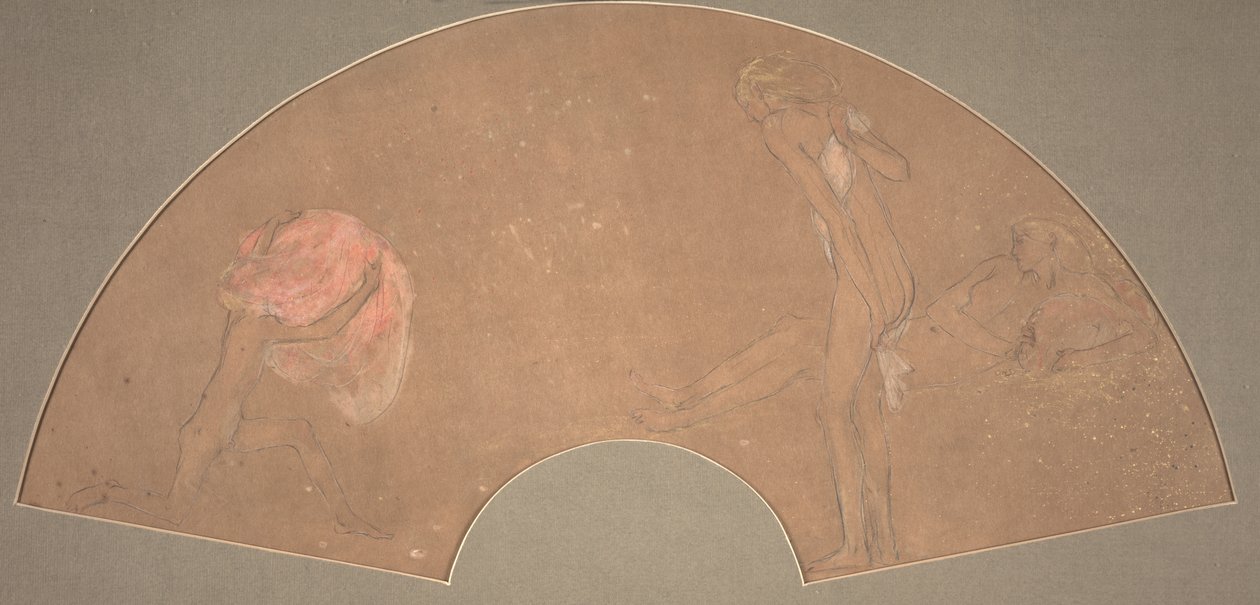 Figurscene (blyant og gouache på brunt papir) av Charles Haslewood Shannon