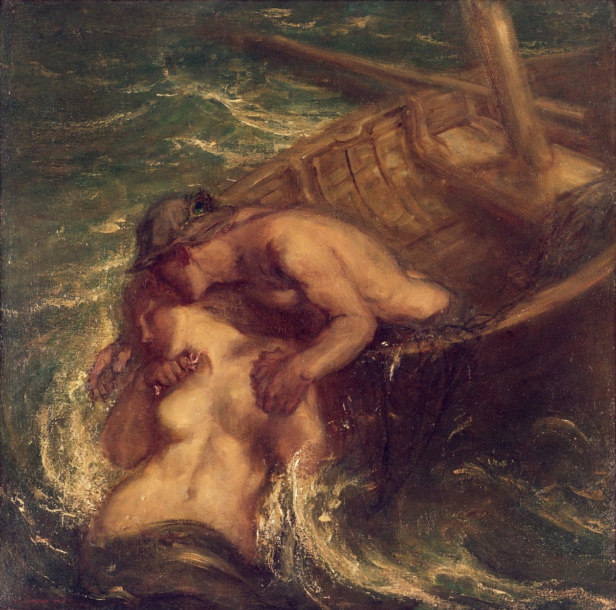 Fiskeren og havfruen, 1901-03 av Charles Haslewood Shannon