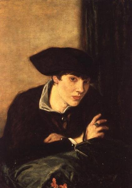The Lady in a Black Hat, portrett av frøken Rachel Castellan, 1915 av Charles Haslewood Shannon