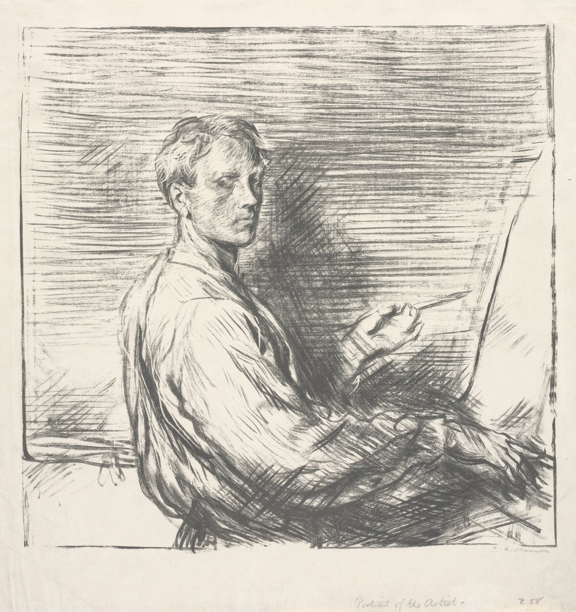 Portrett av kunstneren, nr. 1 av Charles Hasslewood Shannon