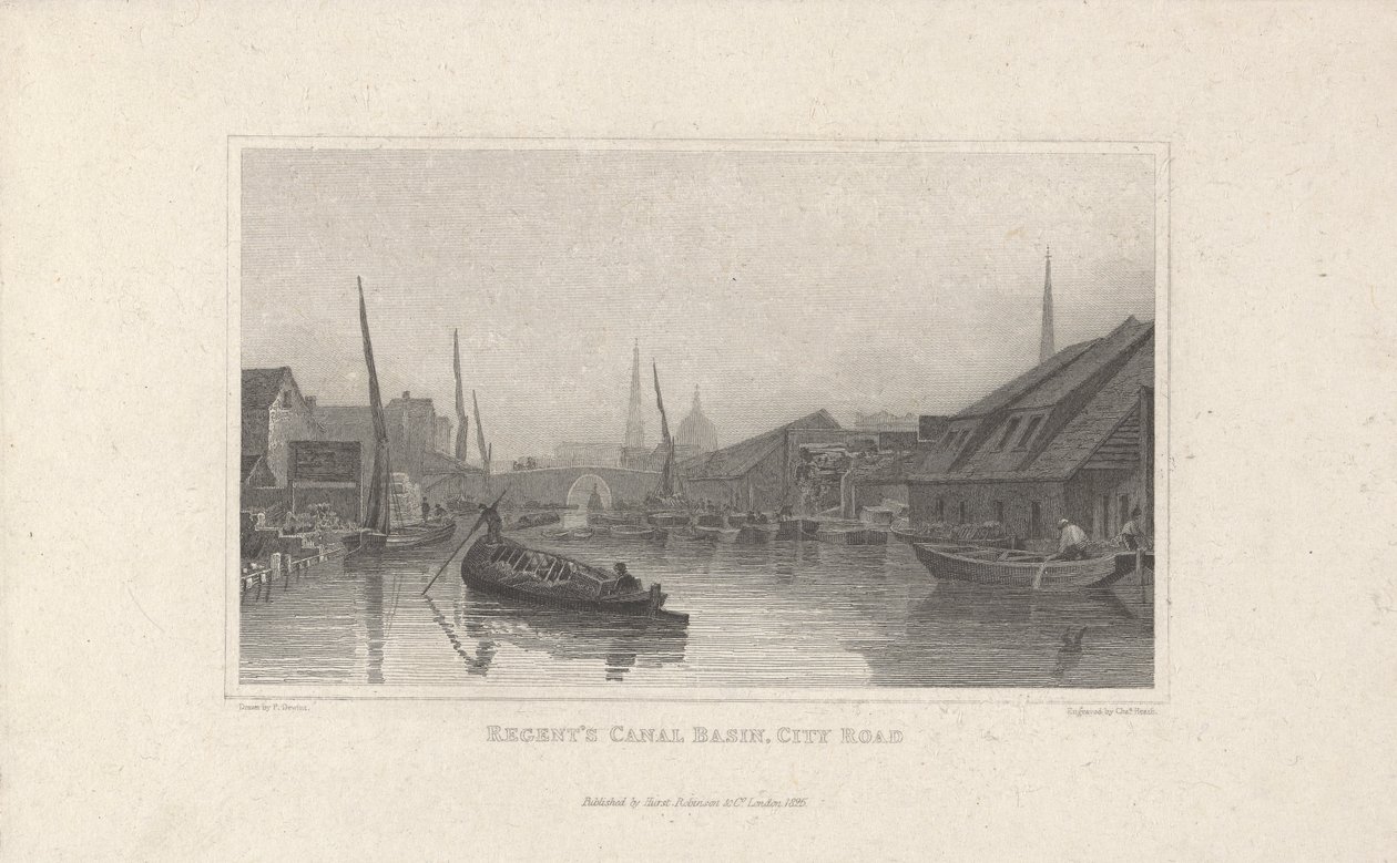 Regent's Canal Basin, City Road av Charles Heath