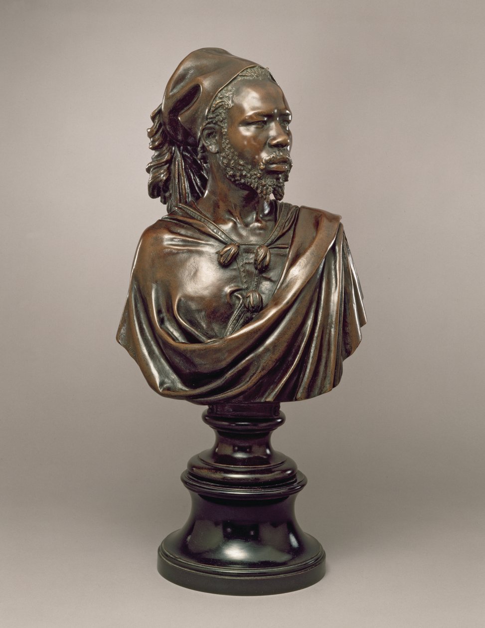 Portrettbyste av Said Abdullah av Mayac, Kingdom of the Darfur, Sudan, 1848 (bronse) av Charles Henri Joseph Cordier