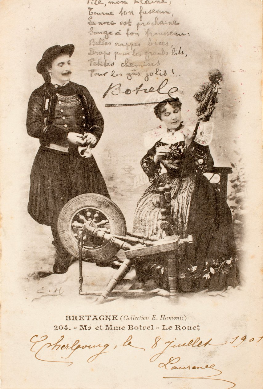 Gammelt postkort / Le Rouet / Bretagne / Frankrike av Augustus Kollner