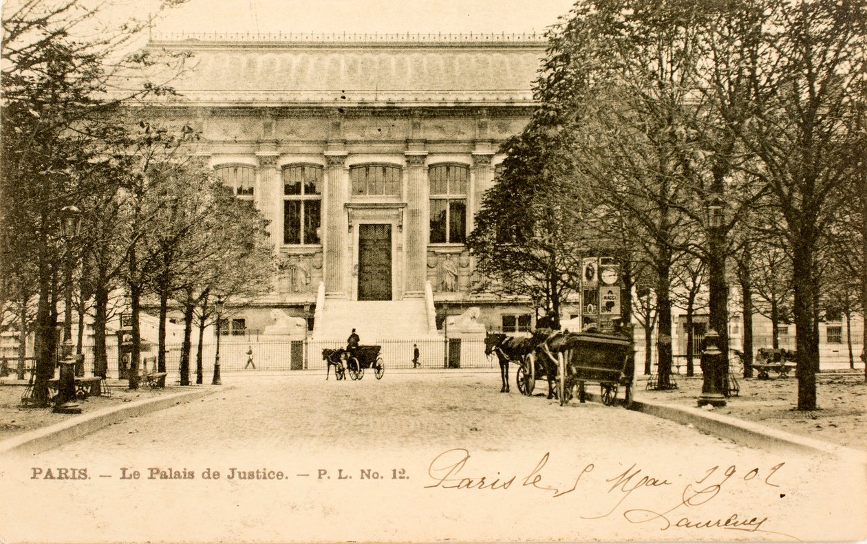 Postkort/Tinghus/Paris/Seine/Ile de France/Frankrike av Augustus Kollner