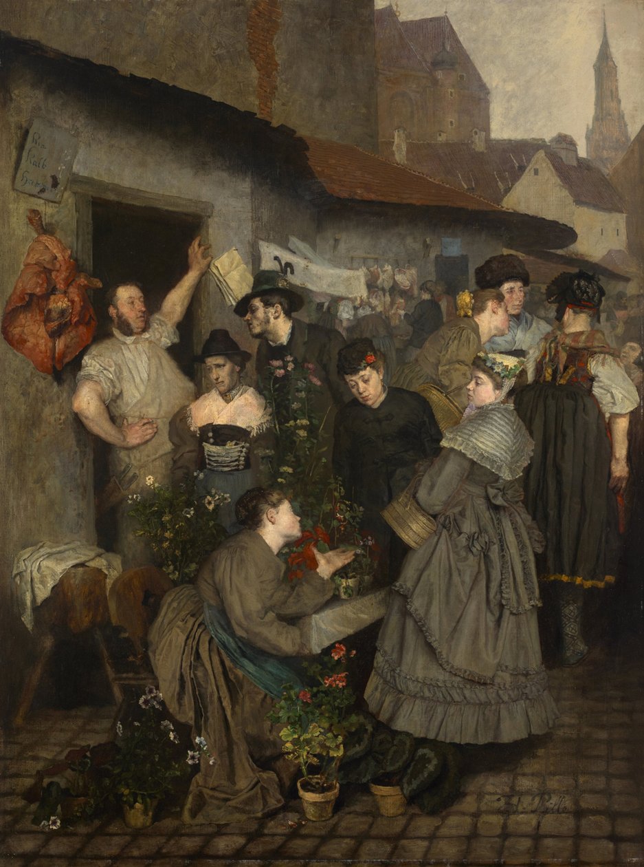 På Viktualienmarkt av Charles Henri Pille