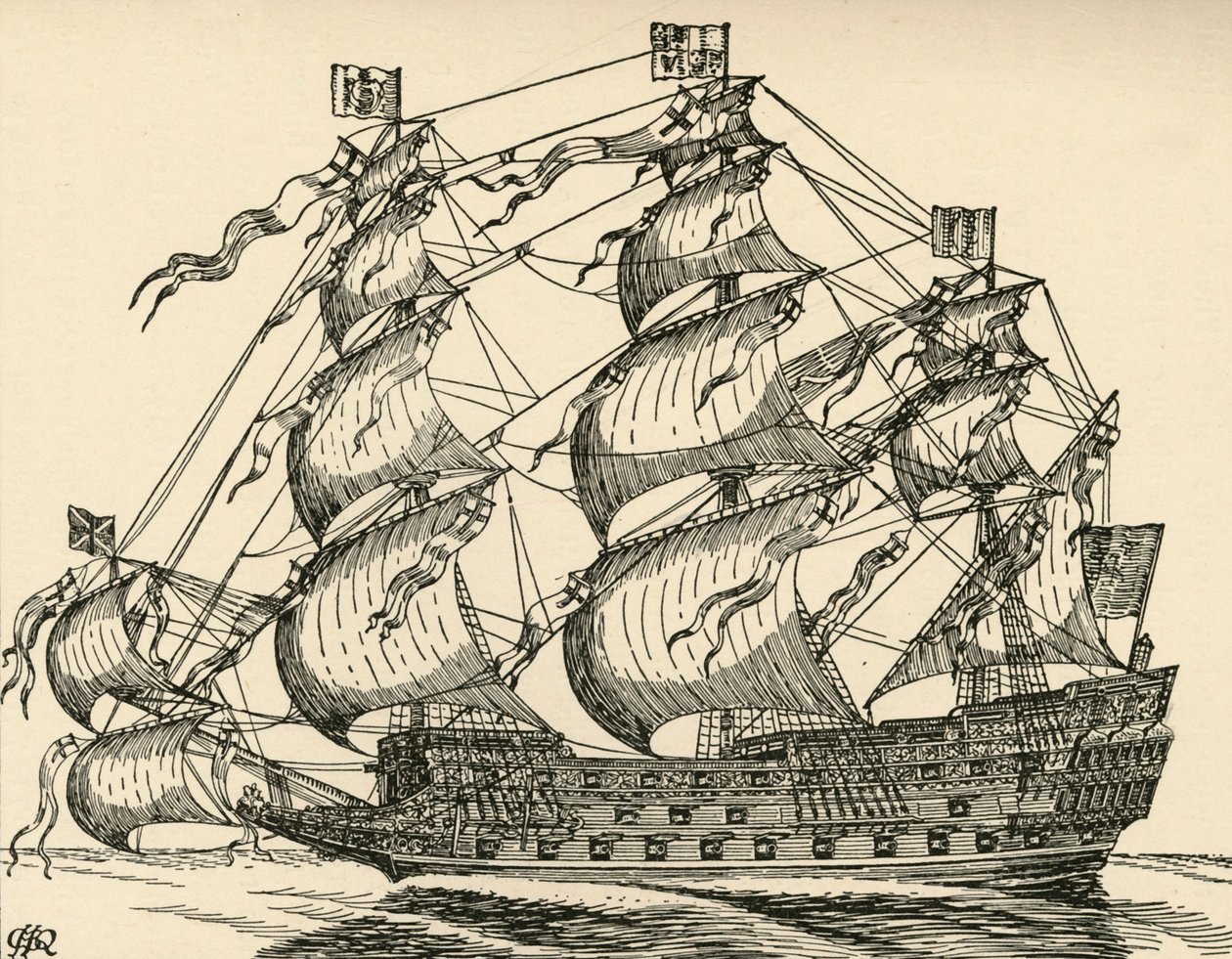 The Sovereign of the Seas, 1931 av Charles Henry Bourne Quennell