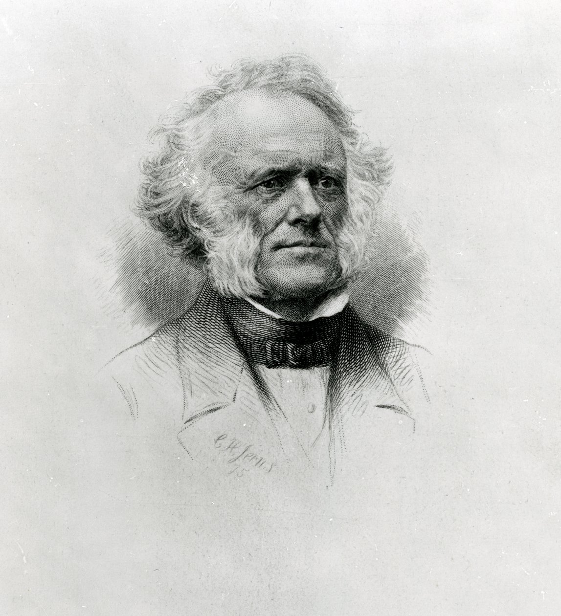 Sir Charles Lyell, 1875 (stippgravering) av Charles Henry Jeens