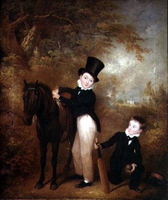 Portrett av William og Charles Chadwick på Burley Lodge av Charles Henry Schwanfelder
