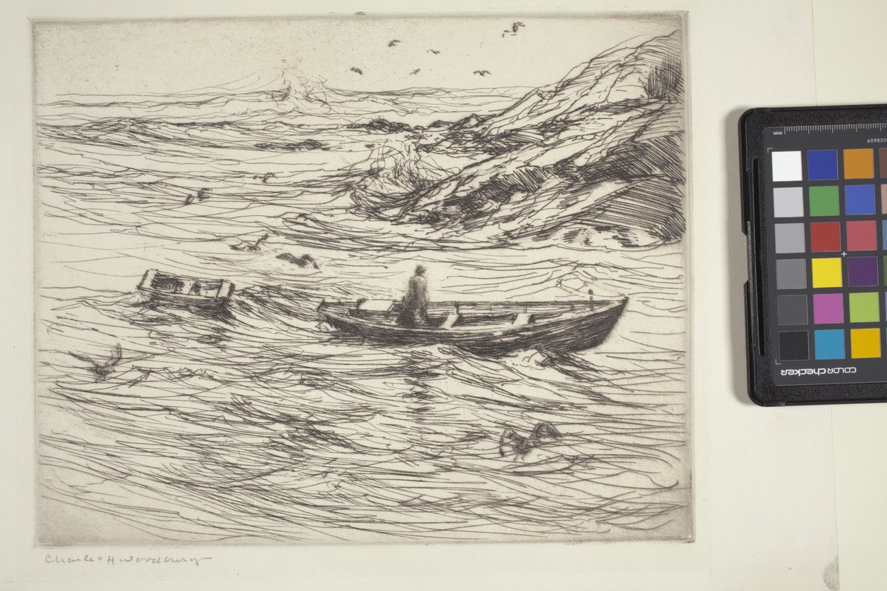 Innkjøring (etsing og tørrpunkt) av Charles Herbert Woodbury