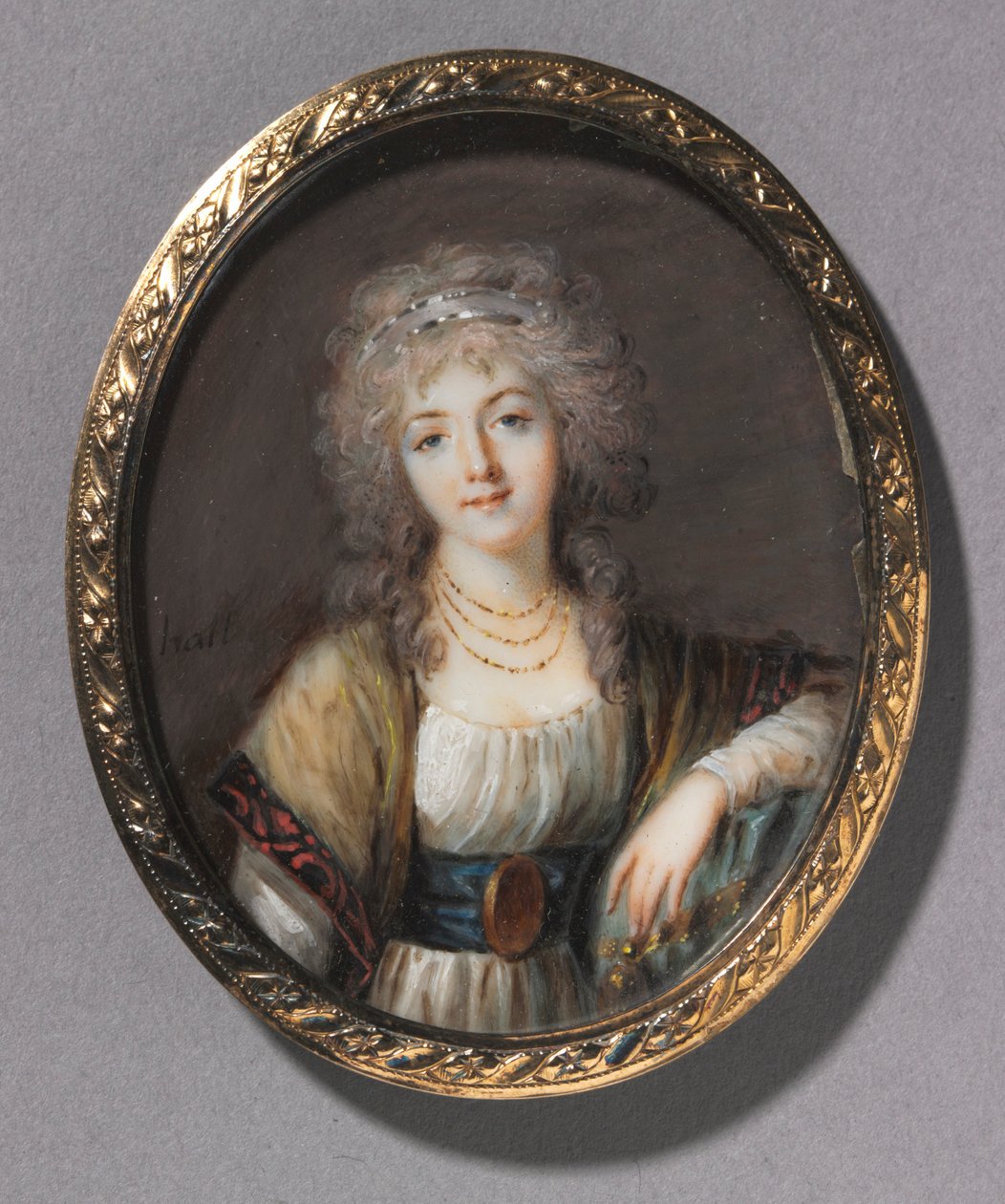 Portrett av en ung kvinne, ca. 1785. av Charles Hénard