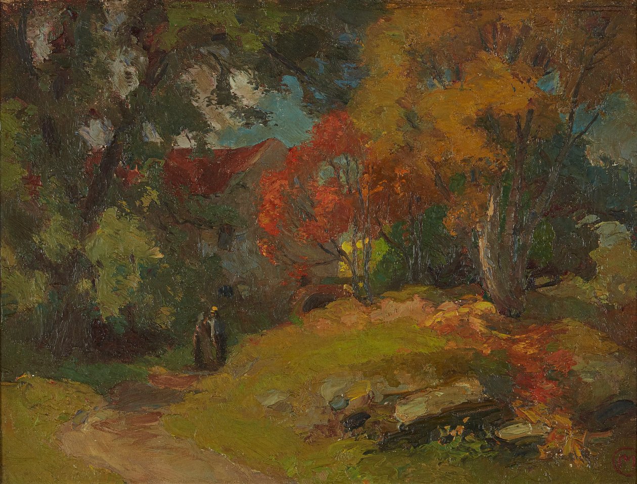 Vannmølle, høst (olje på lerret) av Charles Hodge Mackie