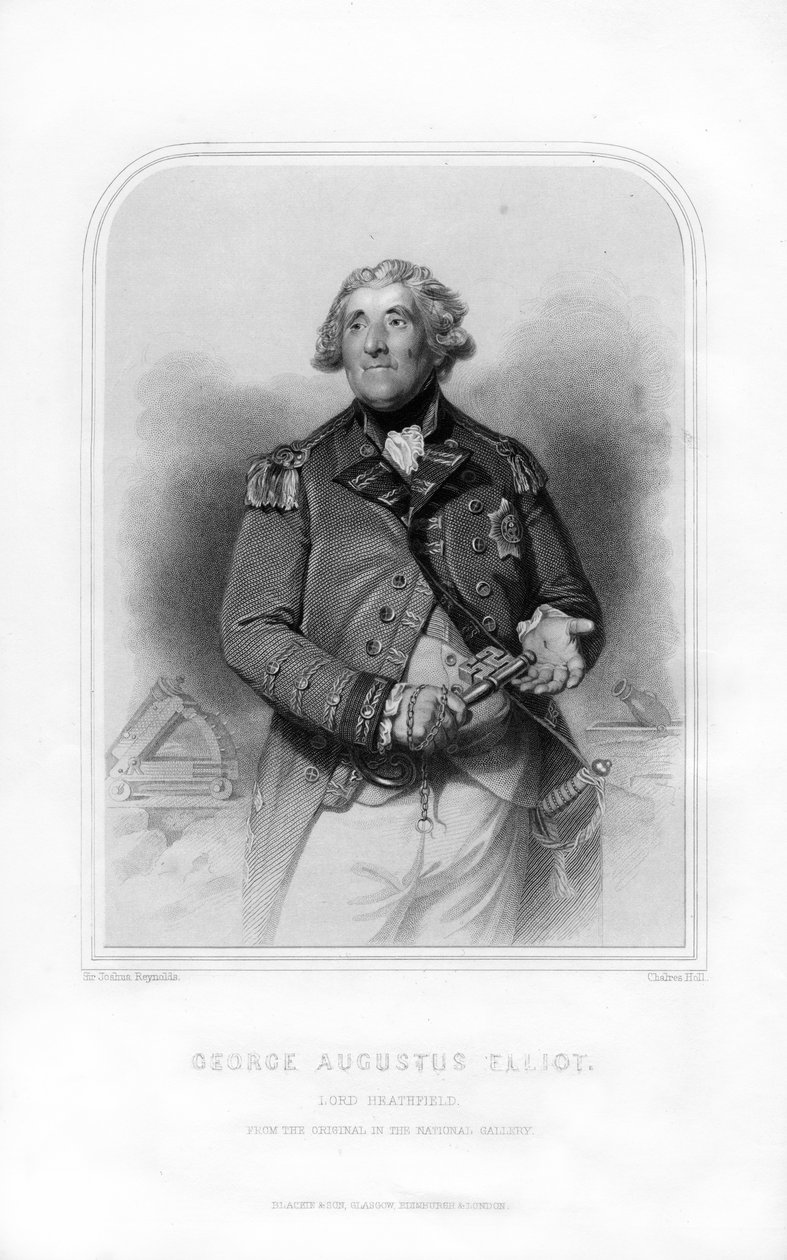 George Augustus Eliott, 1. baron Heathfield, skotsk soldat og guvernør i Gibraltar, 1870. av Charles Holl