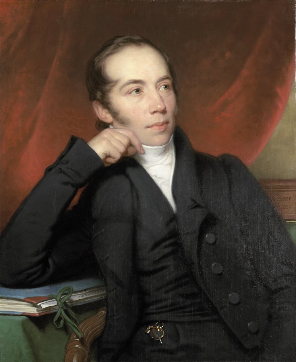 Portrett av Pieter Ernst Hendrik Praetorius, megler, tegner og maler. Styreleder for Rijksmuseum 1852-74 av Charles Howard Hodges