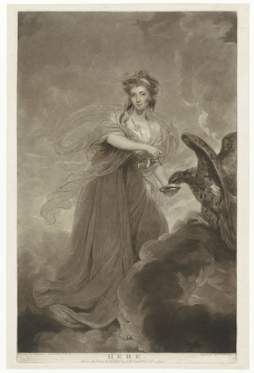 Portrett av Sophie Musters som Hebe Hebe (tittel på objekt) av Charles Howard Hodges