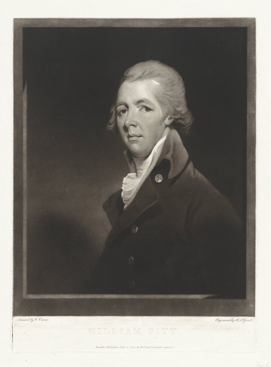 Portrett av statsmannen William Pitt av Charles Howard Hodges