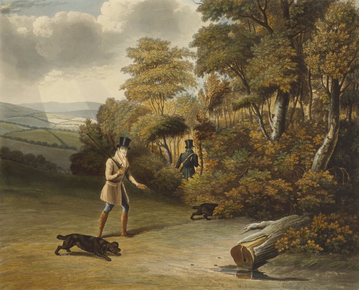 1. oktober 1827 (håndfarget akvatint) av Charles Hunt