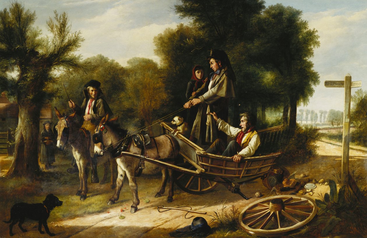 Ulykke ved korsveien, 1880 av Charles Hunt
