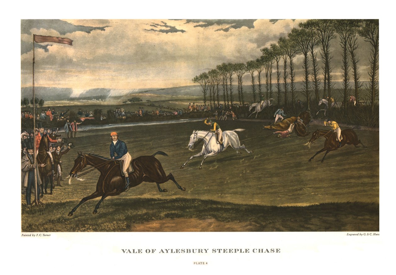 'Vale of Aylesbury Steeple Chase', plate 4, c1836, c1955 av Charles Hunt