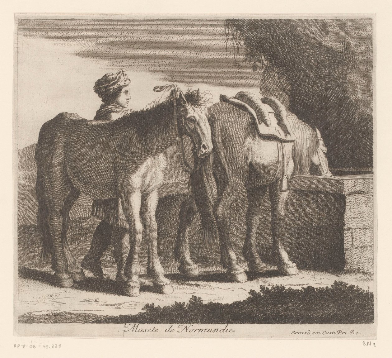Drikkehester Masete de Normandie (tittel på objekt) Dyreserie (serietittel) av Charles II Errard (attributed to)