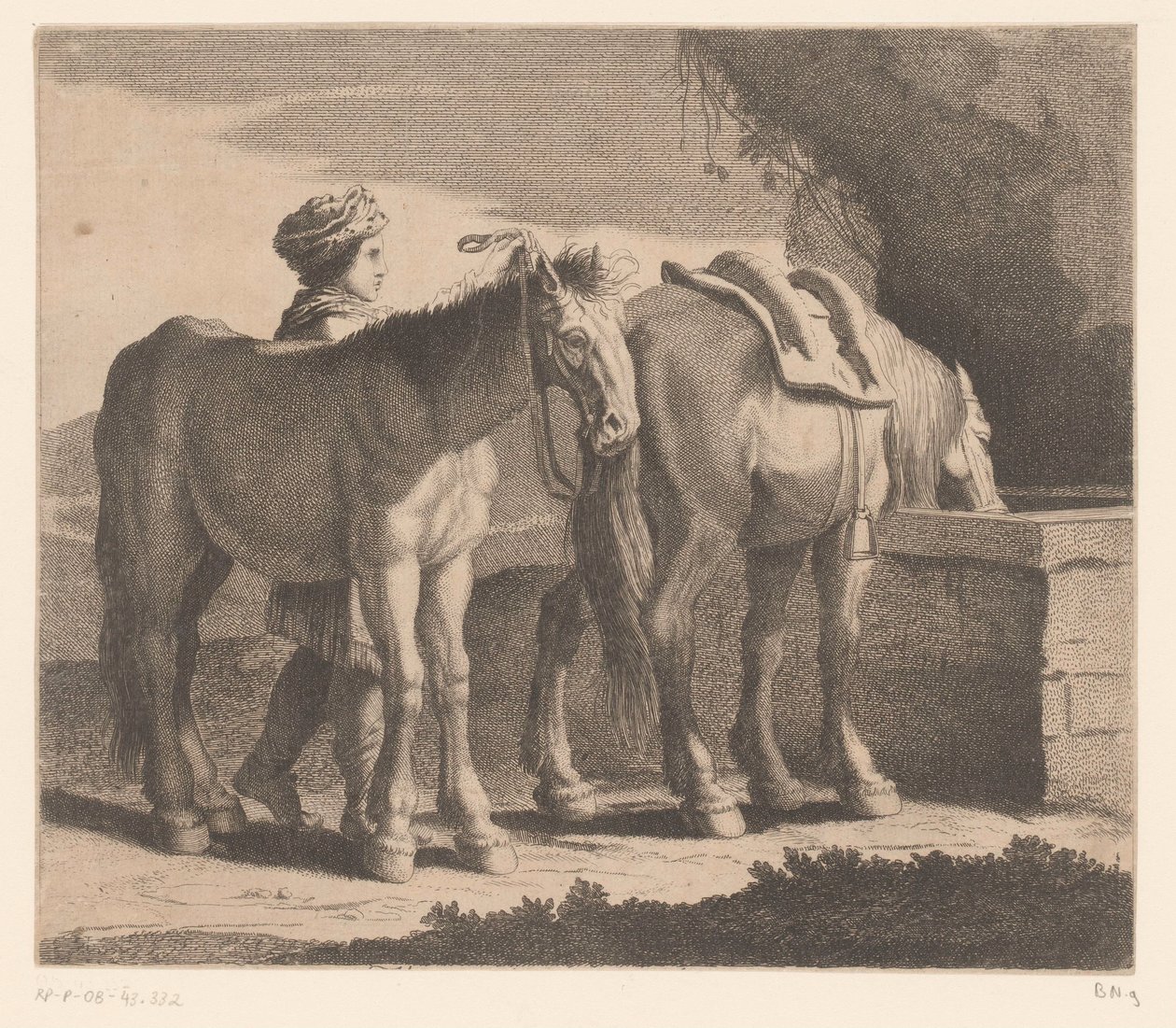 Drikkehester Masete de Normandie (tittel på objekt) Dyreserie (serietittel) av Charles II Errard (attributed to)