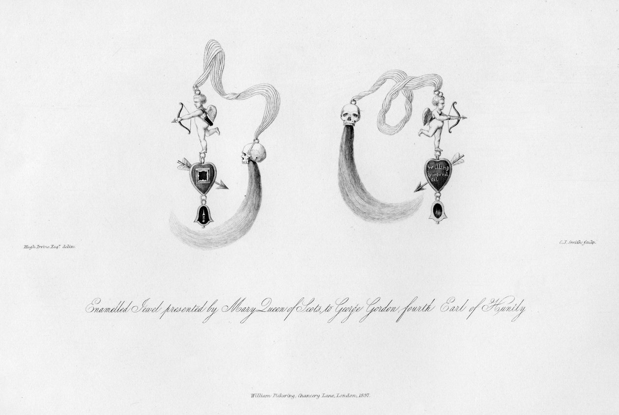 Emaljert juvel presentert av Mary Queen of Scots, til George Gordon, 1500-tallet, 1840. av Charles J. Smith