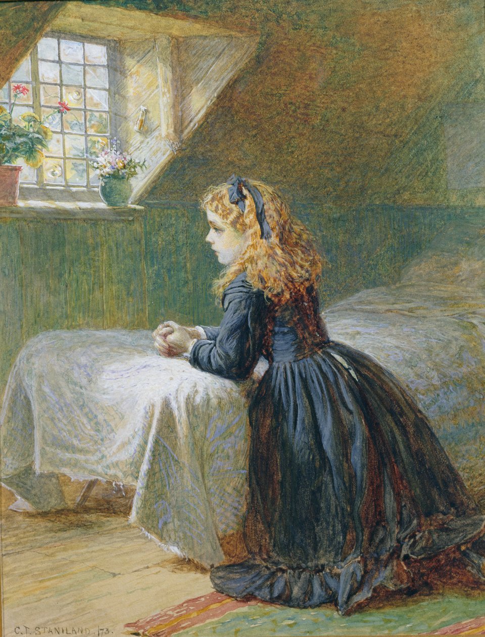Morgenbønner, 1873 av Charles J. Staniland
