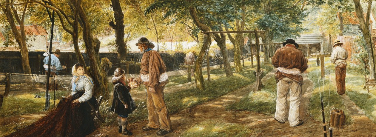 The Twine Walk, Lowestoft, 1876 av Charles J. Staniland