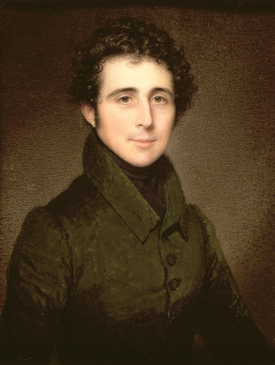 Sir Thomas William Holburne (1793-1874) fra Menstrie Bart, 1827 (olje på elfenben) av Charles Jagger