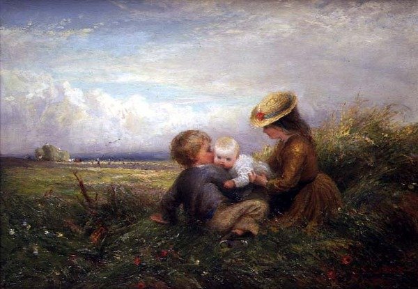 Barn i et felt av Charles James Lewis