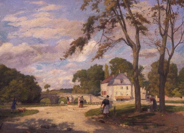 Den gamle broen ved Isle Adam av Charles Jean Agard