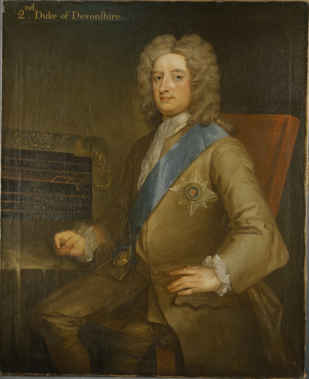 Portrett av William Cavendish, 2nd Duke of Devonshire (olje på lerret) av Charles Jervas