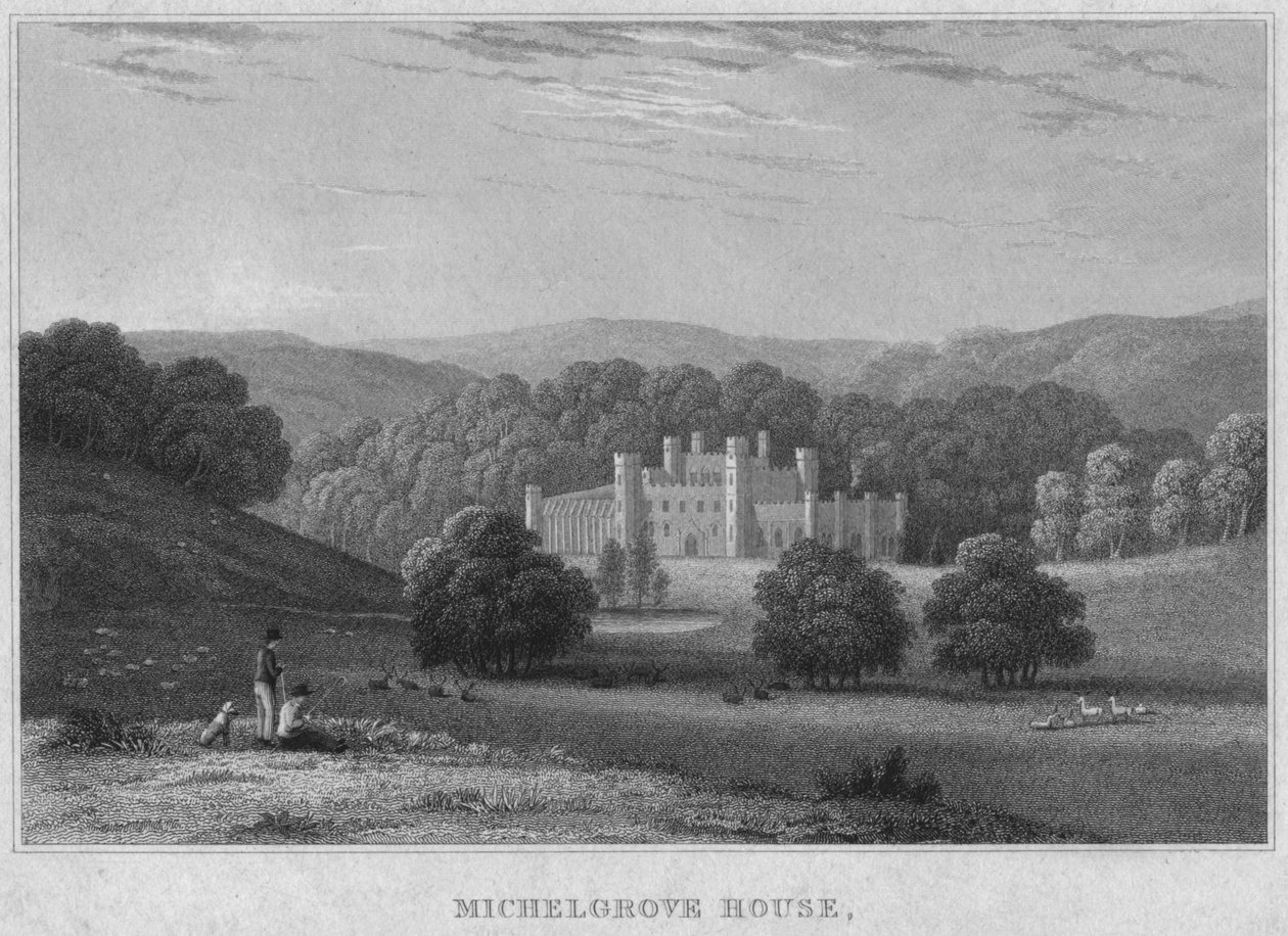 Michelgrove House, tidlig på 1800-tallet. av Charles John Smith