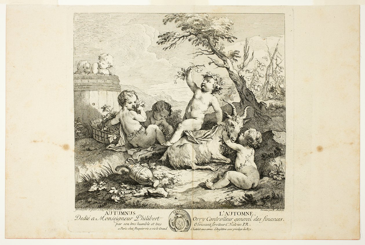Høst, tallerken tre fra The Four Seasons av Charles Joseph Natoire