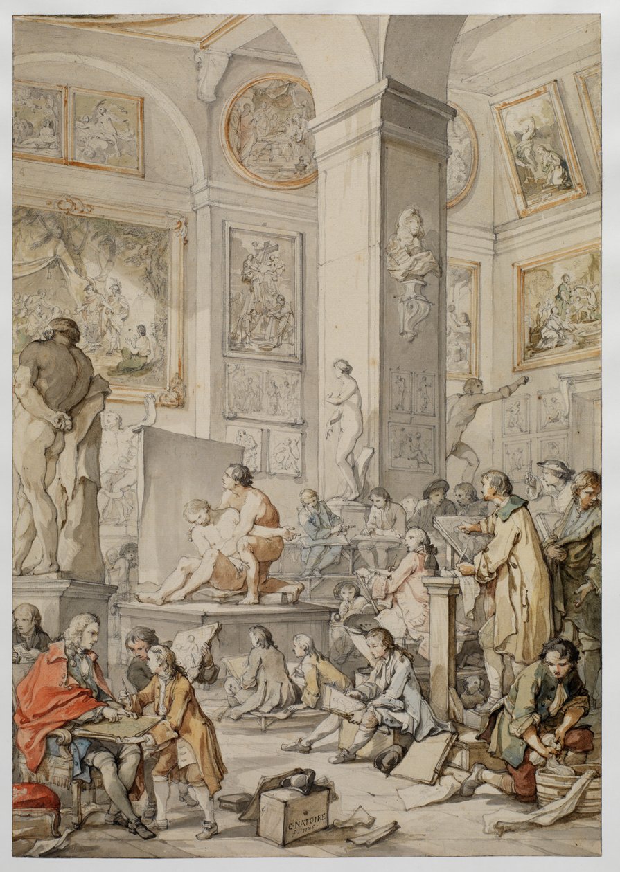 Livsklasse ved Royal Academy of Painting and Sculpture, 1746 av Charles Joseph Natoire
