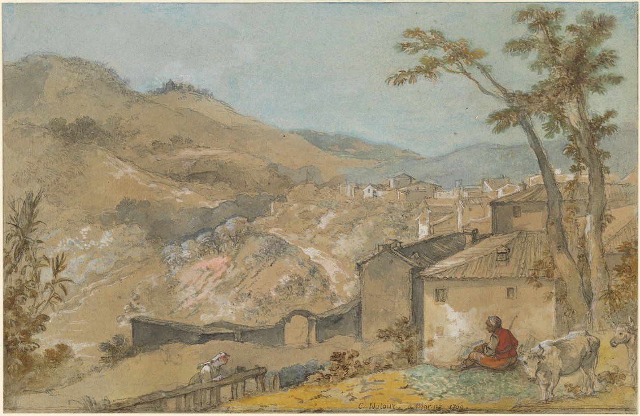 Marino og Alban Hills av Charles Joseph Natoire