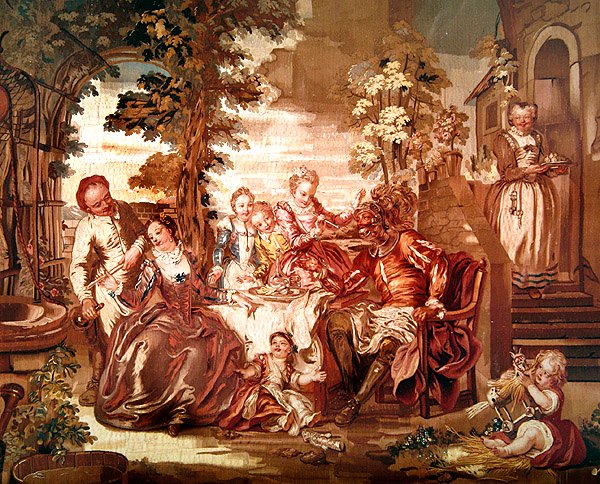 Scene fra Don Quixote, produsert i Beauvais av Charles Joseph Natoire