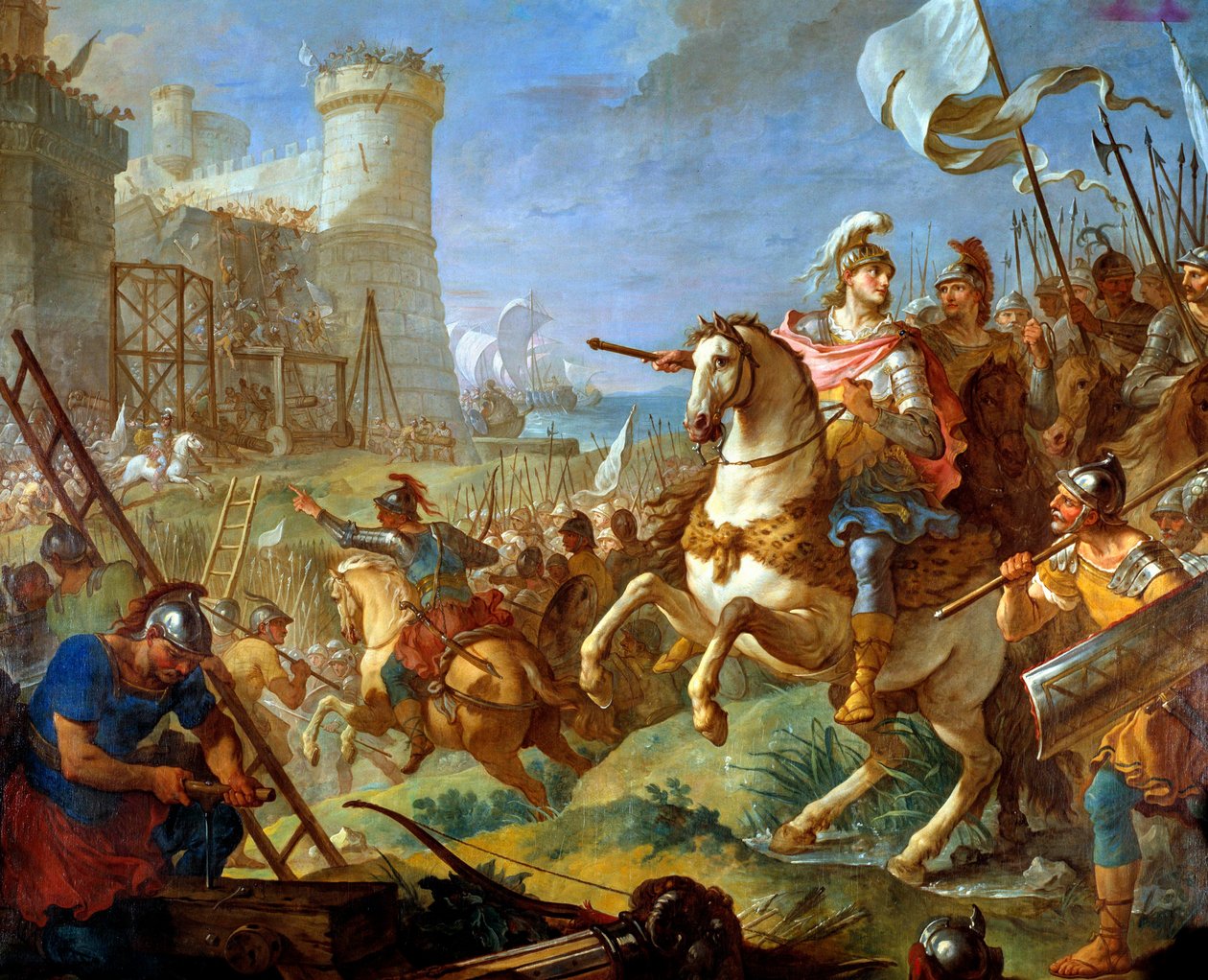 Beleiring av byen Arles av Theodoric II, kongen av vestgoterne Maleri av Charles Joseph Natoire (Charles Joseph Natoire av Charles Joseph Natoire