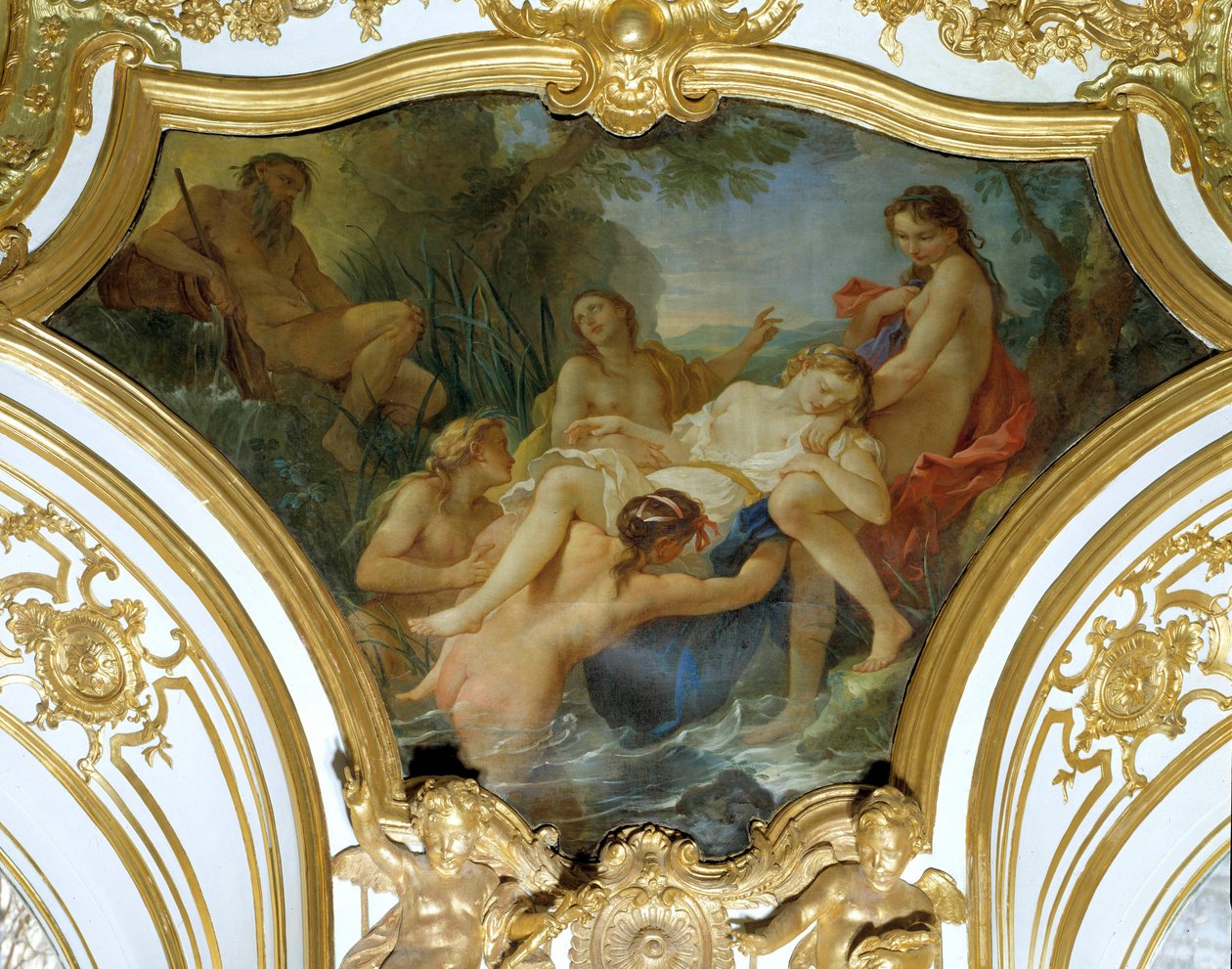 The Nymphs Retracting the Body of Psyche Takmaleri av Charles Joseph Natoire (Charles-Joseph Natoire av Charles Joseph Natoire