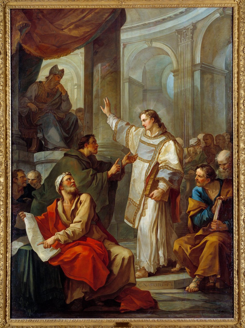 Forutsigelsen om Saint Etienne (Stephane) Maleri av Charles Joseph Natoire (Charles-Joseph Natoire av Charles Joseph Natoire